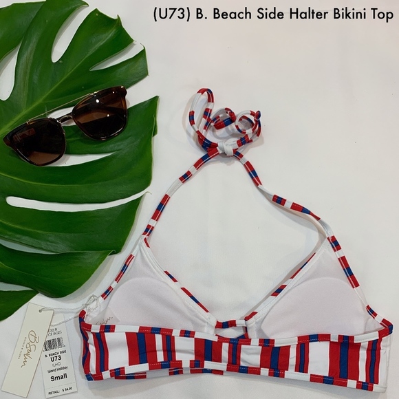 NWT SET B Swim Halter Bikini Top‎ + Brazilian Bottom XS Small Medium Large - Picture 3 of 8